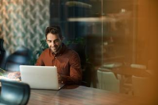 Business man working in a modern office